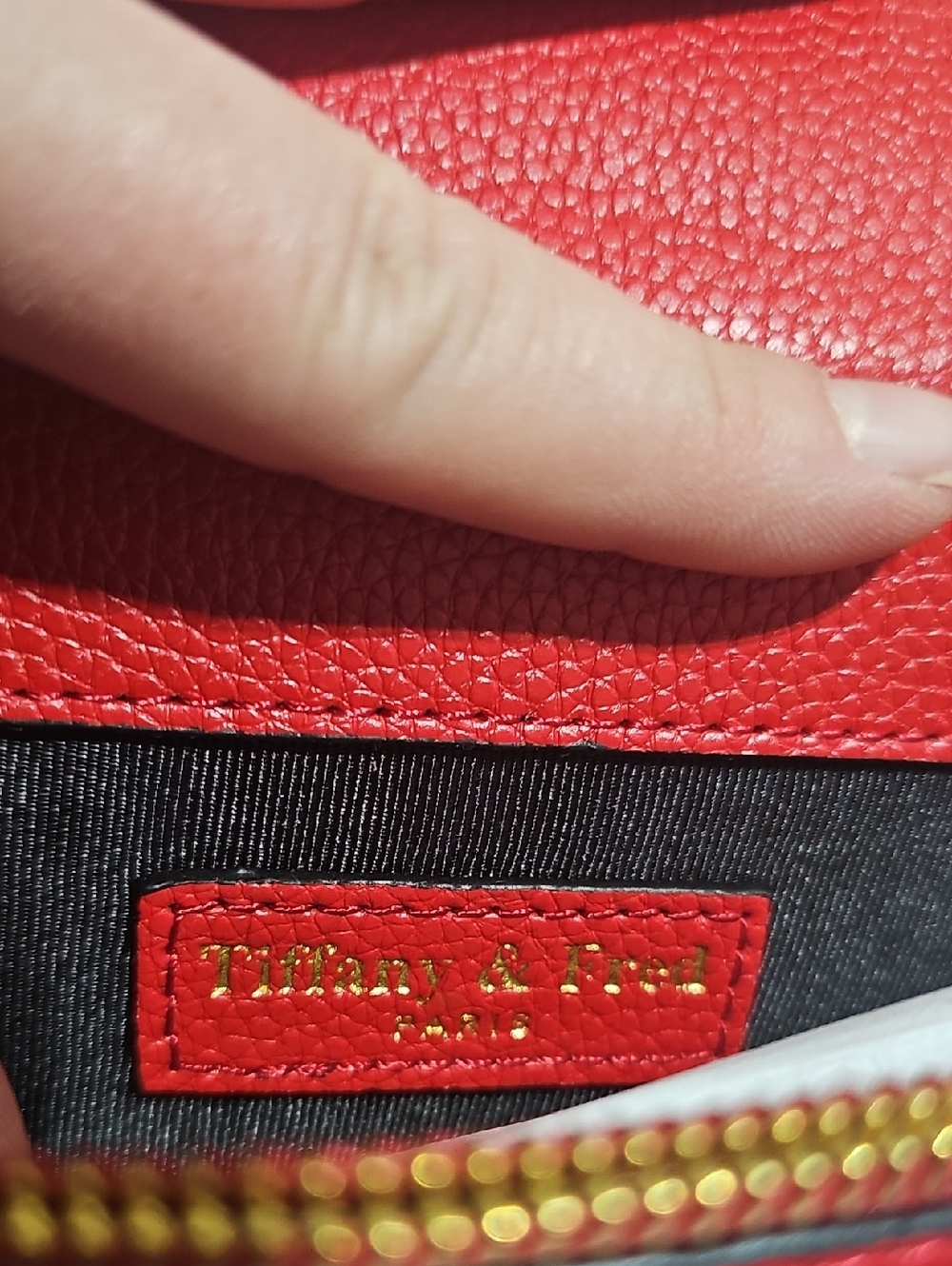 NWT Tiffany & Fred Purse Crystal Dragon Crossbody Shoulder Bag Red Leather - Picture 13 of 16